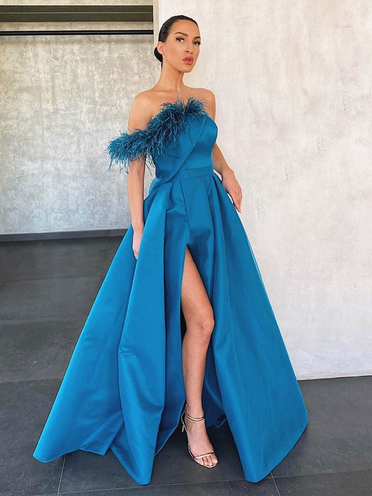 cheap peacock prom dresses