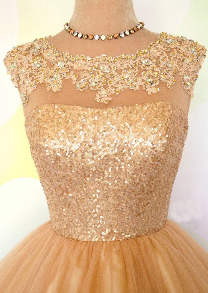 Gold Sweet Sixteen Dresses