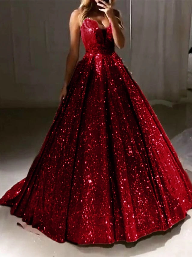 beautiful red princess dress