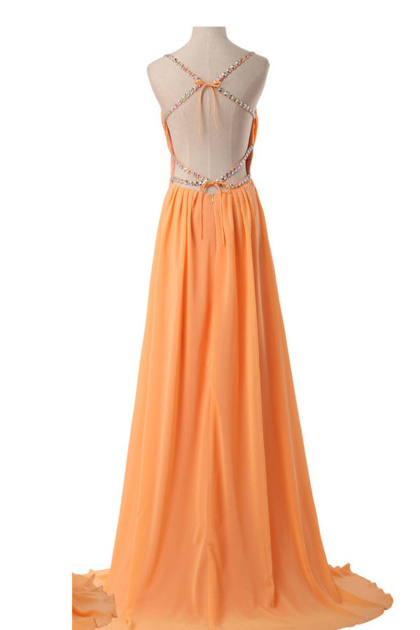 Pastel Orange Prom Dresses