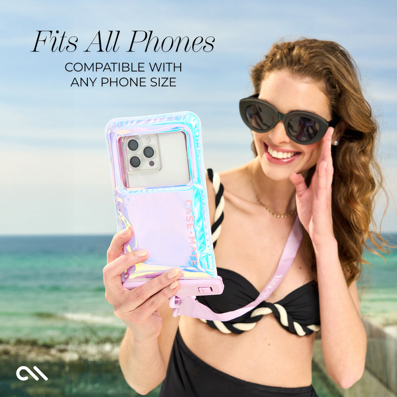 IP68 Waterproof Phone Pouch - Floating Waterproof Phone Case w/Crossbody Lanyard - Cruise Ship Travel Essentials - Compatible w/All Devices - Touchscreen Friendly Secondary image