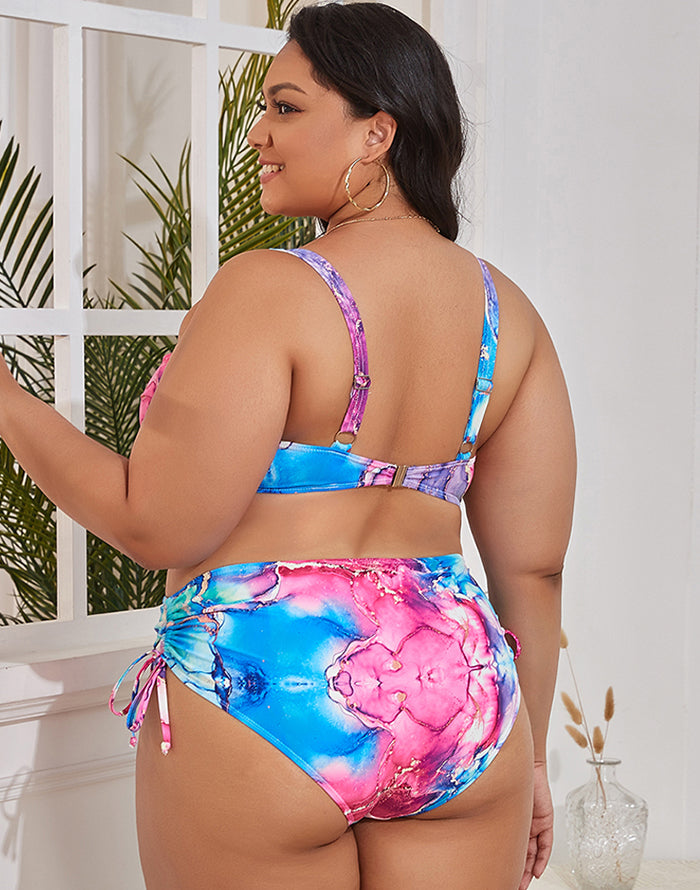 Colorful Print Plus Size Bikini Secondary image