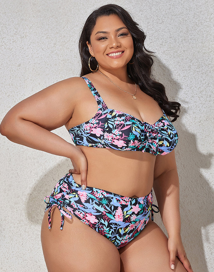 Ocevara Colorful Print Plus Size Bikini - image 9