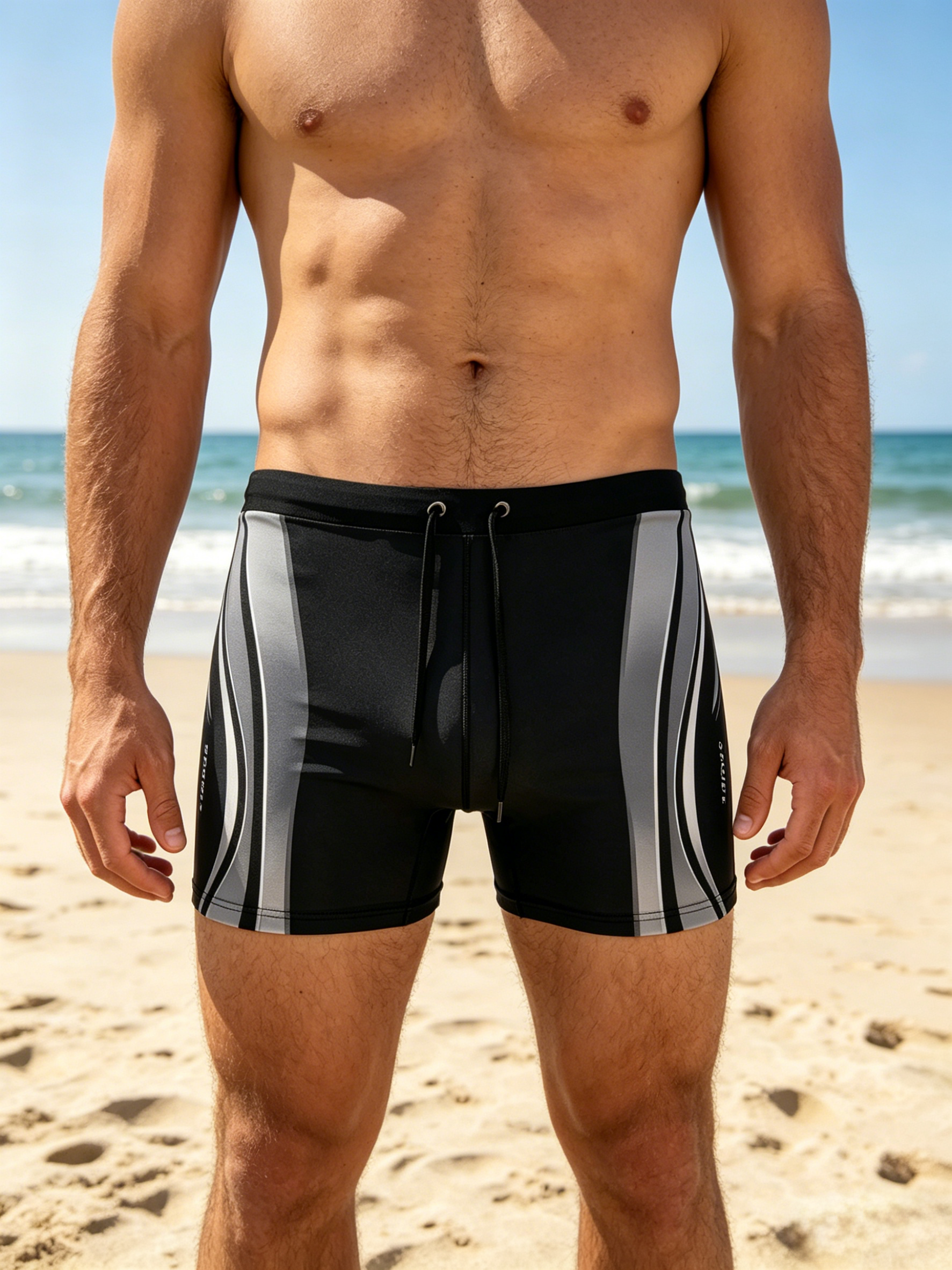 Men's Quick-Dry Sport Square-Leg Swim Trunks