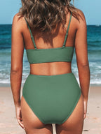 Ocevara - V-Neck High Waist Bikini