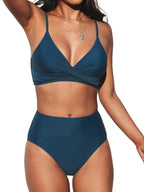 Ocevara - V-Neck High Waist Bikini