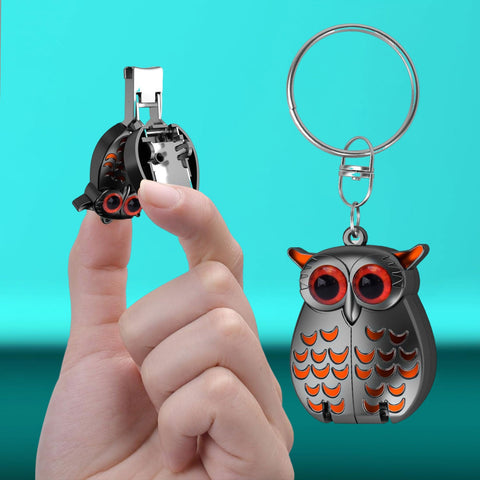 German Professional Stainless Steel Mini Nail Clippers, Ultra Sharp and Sturdy Fingernail and Toenail Clippers, Foldable Portable Nail Clippers with Owl Patterns