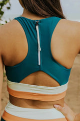 Ocevara Teal Colorblock Cut Back Bikini Set - image 4