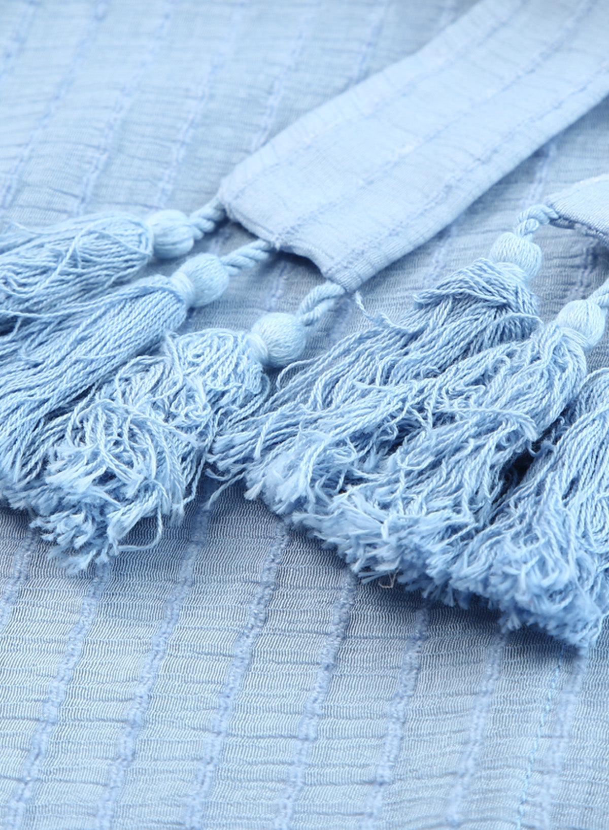 Ocevara - Black Solid Color Tie Sun-proof Belt Sexy V Neck Cover Up