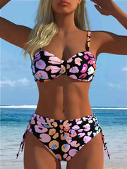 Ruched Underwire High-Waist Bikini Set - color-03