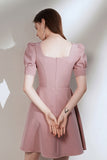 Simple Style Vintage Short Zipper Back Homecoming Dress Cute Dress K0927