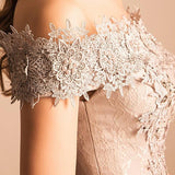 new Off-the-shoulder Lace Tulle Short Beaded Homecoming/Prom Dresses,Graduation Party Dress OK323