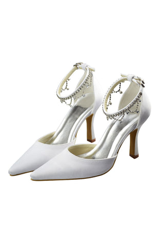 Pointed Toe Handmade Ankle Strap Women Shoes S74