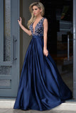 A-line Prom Dress,Elegant Prom Dresses,V-neck Prom Dresses,Long Prom Dresses,Royal Blue Prom Gown,Cheap Prom Dresses wedding dresses,sexy bridal dress